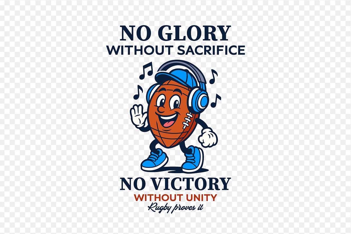 Retro Rugby Ball Character T-Shirt, a Sport Illustration by shaondesigns (Photo 2 of 6)