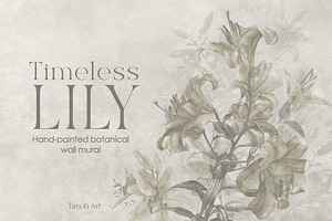 Timeless Lily wall mural set, a Wallpaper Graphic by Timofi Art