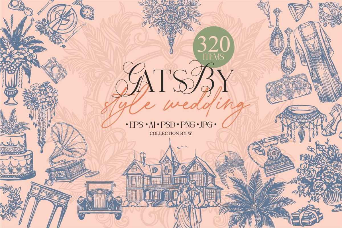 Gatsby-style wedding, an Object Graphic by Collection by VY (Photo 1 of 18)