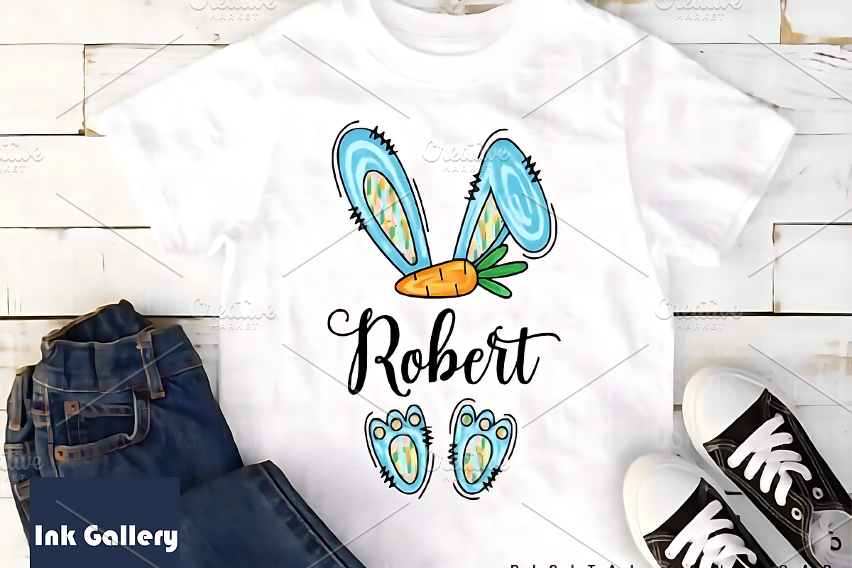 Kids Easter Monogram Bunny, a Decorative Illustration by Ink Gallery (Photo 2 of 3)