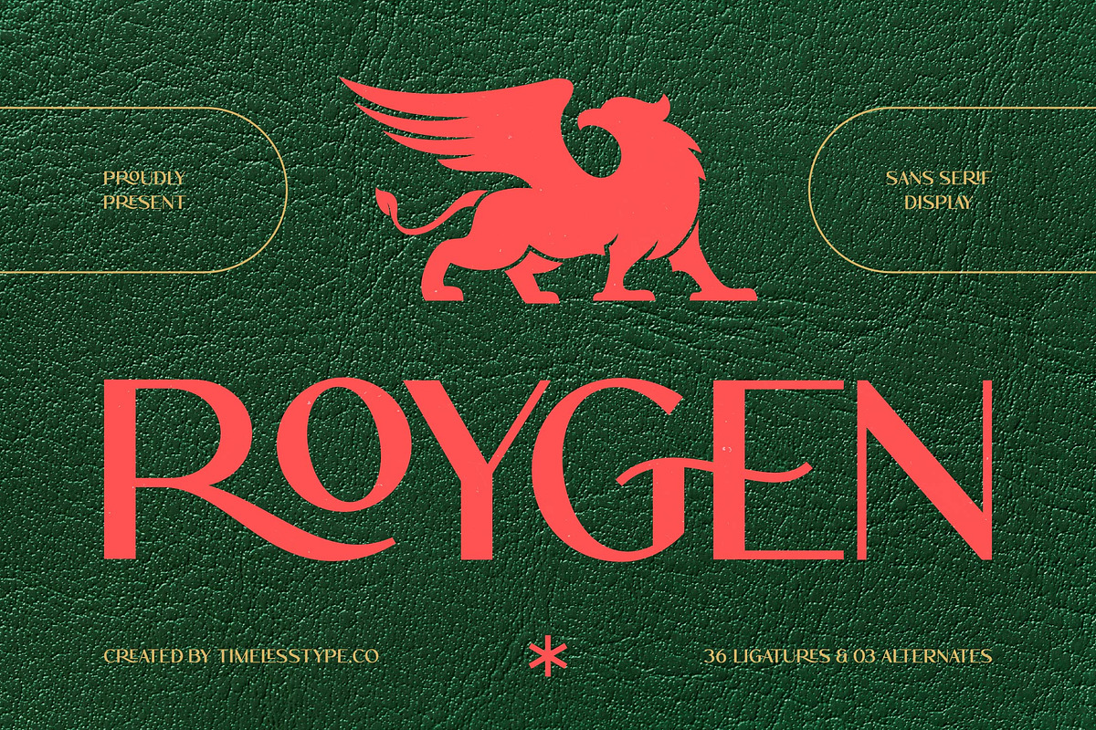 Roygen Elegant Sans Serif Display, a Sans Serif Font by timelesstype.co (Photo 1 of 20)