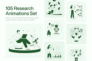 Animated Research Illustration Set, a Technology Illustration by Creative Stall