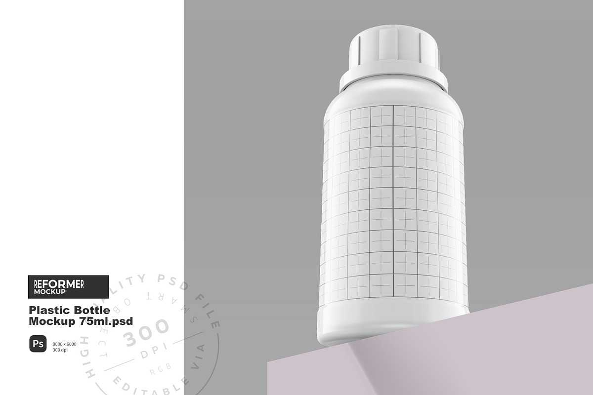 Plastic Bottle Mockup 250ml, a Packaging Mockup by Reformer Mockup (Photo 5 of 7)