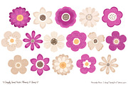 Flower Clipart in Fuchsia, an Illustration by Amanda Ilkov (Thumbnail 3 of 4)