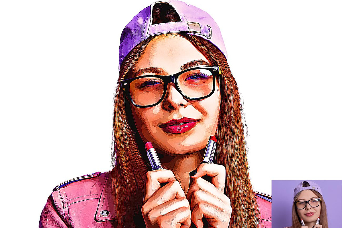 Clean Vector Cartoon FX Photoshop, an Action Add-On by Studio Retouch (Photo 5 of 12)