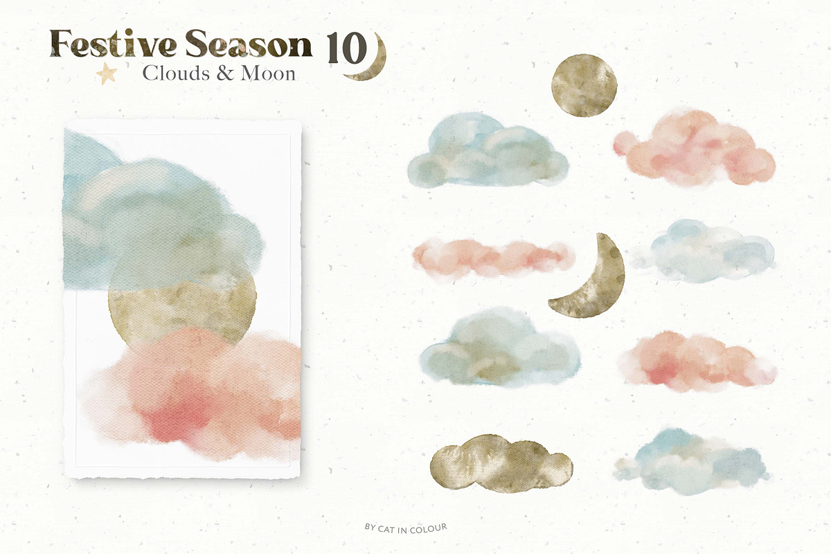 Festive Season. Cute Cats & Rabbits, an Animal Illustration by Cat In Colour (Photo 7 of 16)