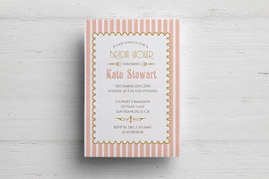 Retro bridal shower template