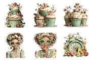 Watercolor Summer Clipart Set, an Illustration by SinaCreation (Thumbnail 2 of 9)