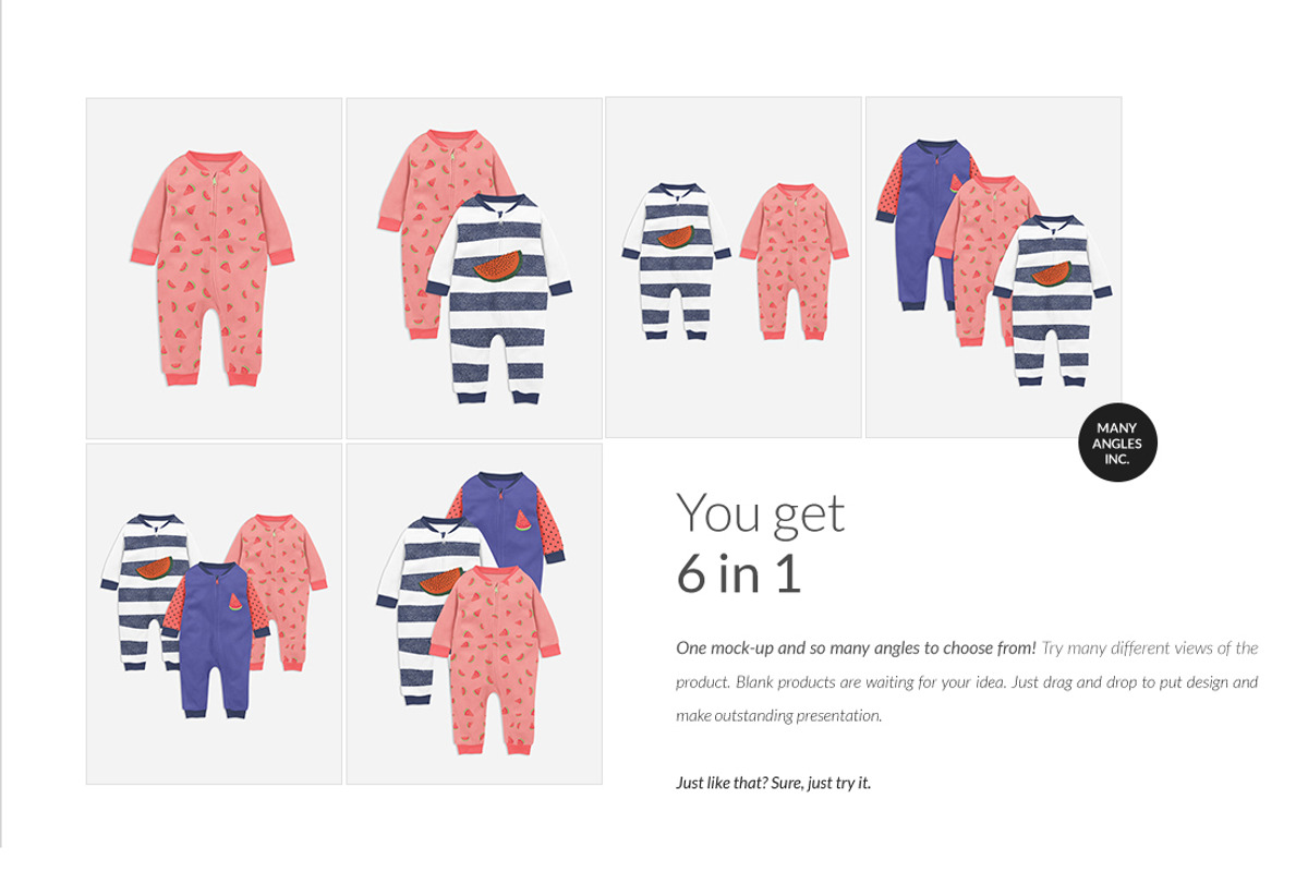 Baby Fleece Growsuit Mock-ups, an Apparel Mockup by Mocca Mockups Store (Photo 5 of 22)