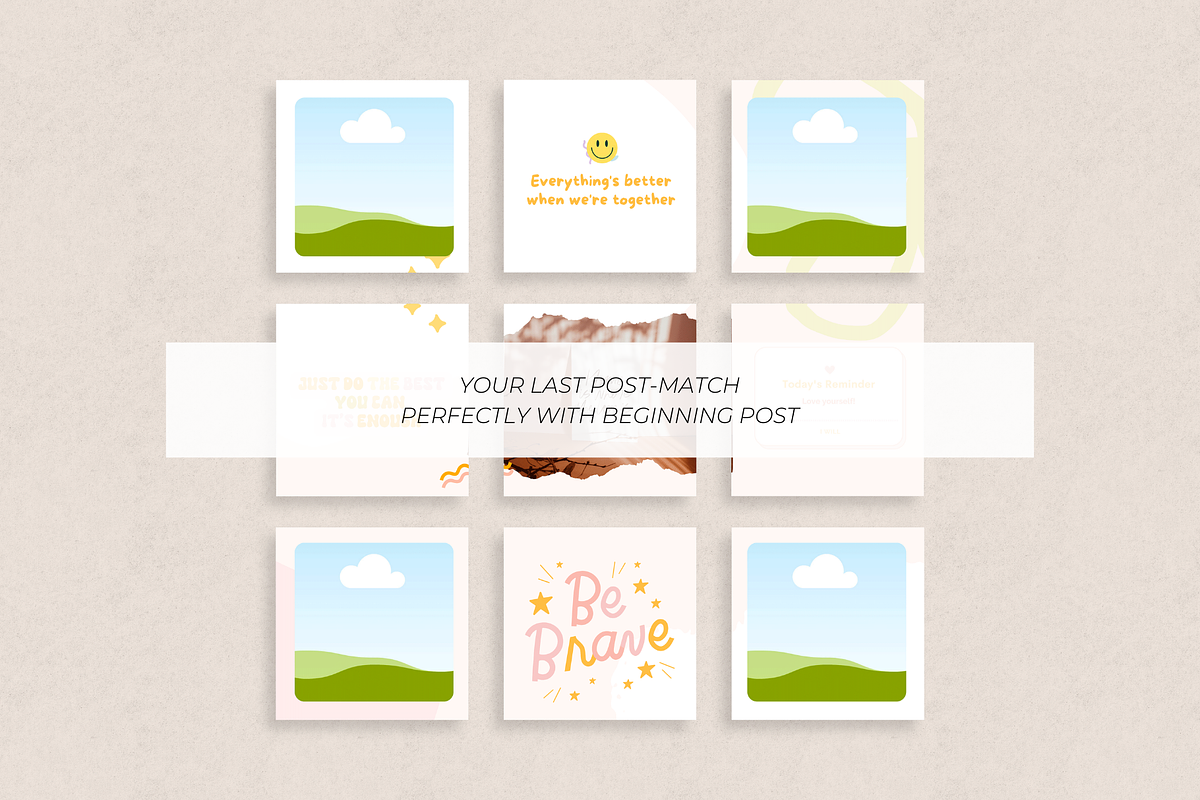 Bright Instagram Puzzle Canva, a Social Media Template by Hellohastore (Photo 4 of 9)