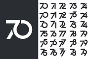 creative number 70 to 79 logo design, a Branding & Logo Template by BARONSTD (Thumbnail 3 of 3)
