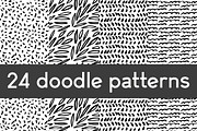24 doodle ink seamless patterns, a Pattern Graphic by pixelwerk (Thumbnail 1 of 3)
