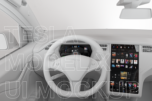 Tesla Model X Display UI mockup