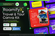 RoamifyX - Travel & Tour Canva Kit, a Social Media Template by Exceptionalways (Thumbnail 1 of 4)