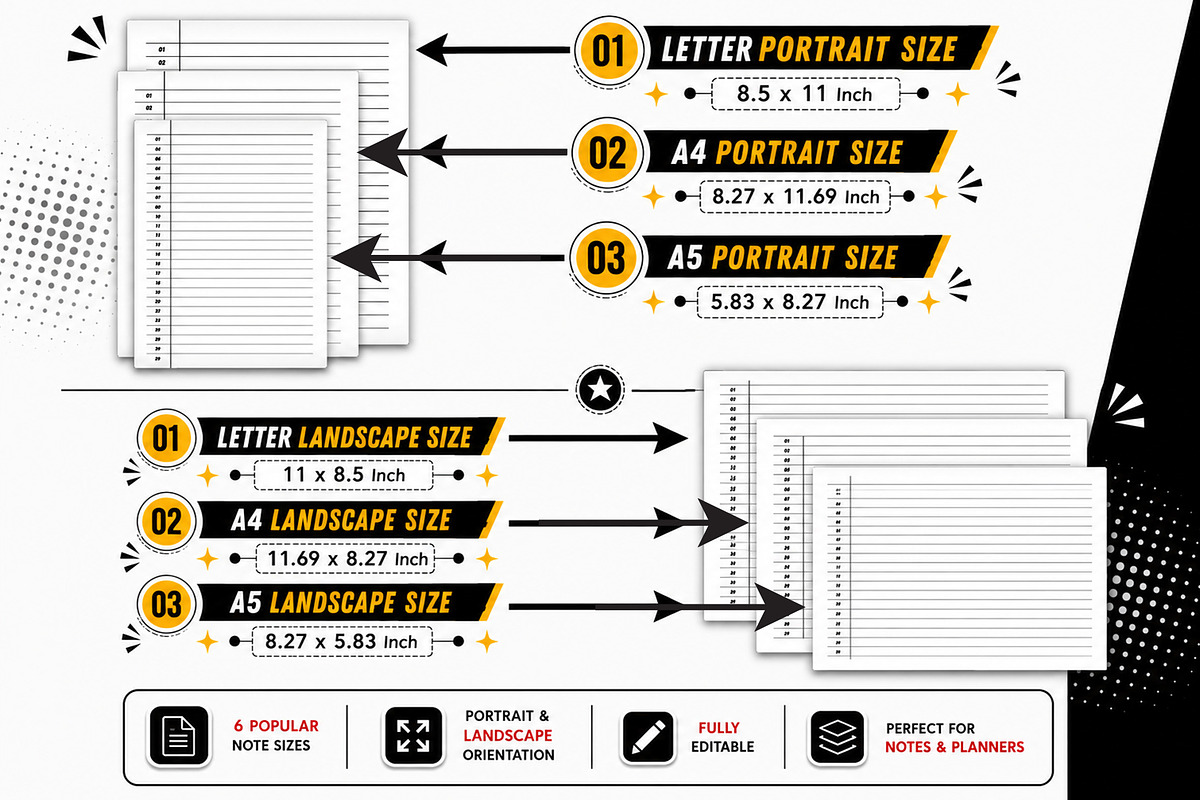 100+ Editable Notes Bundle Pack, a Stationery Template by MNT-Creator (Photo 2 of 5)