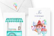 Ice cream watercolor set., a Food Illustration by SabinaWatercolorArt (Thumbnail 13 of 17)