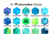 Watercolor Photoshop Layer Styles, a Layer Style Add-On by OlgaRom (Thumbnail 4 of 5)