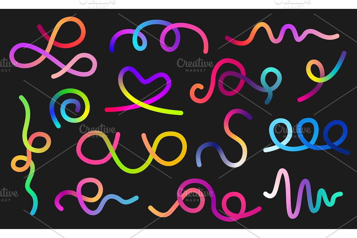 Color wavy shapes. Abstract dynamic, an Illustration by YummyBuum