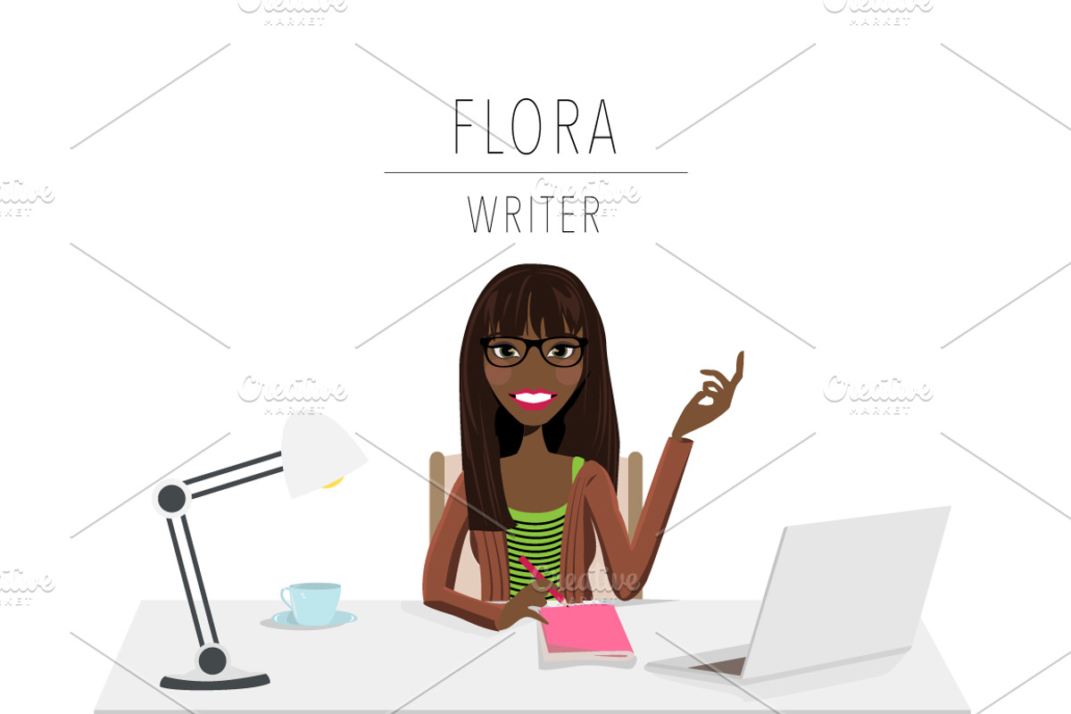 Writer / Blogger Portrait Creator, a Person Illustration by Lauren Lesley Studio (Photo 8 of 33)