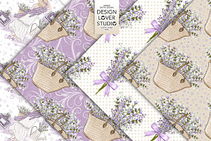 Lavender Girl Digital Paper Pack