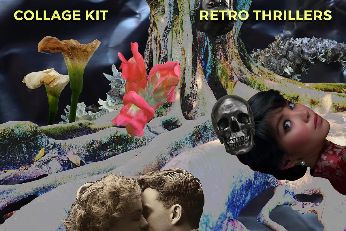 Retro Thrillers collage kit, an Object Graphic by Fox's Monday (Photo 2 of 25)