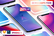 22 iPhone X Mockups, a Graphic by Mockup Store (Thumbnail 1 of 6)