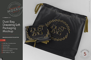 Drawstring Dust Bag Packaging Mockup