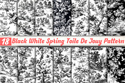 Black White Spring Pattern, an Illustration by DreamCafeArt (Thumbnail 1 of 3)