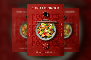 Asian Noodles Restaurant Flyer