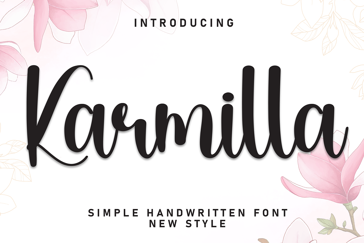 Karmilla | Script Font, a Handwritten Font by Scratchones (Photo 1 of 8)