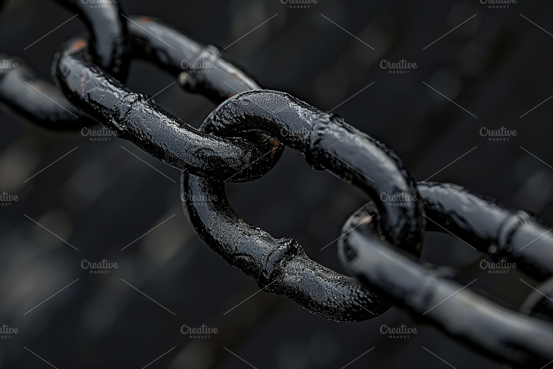 Iron chain on black background, an Abstract Photo by AlyaAnd