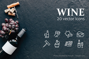 WINE - vector icons