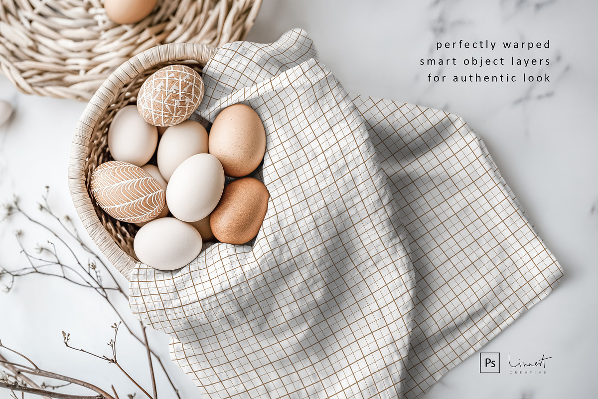 Easter Tea Towel Mockup, a Household Mockup by LinnestCreative (Photo 2 of 4)