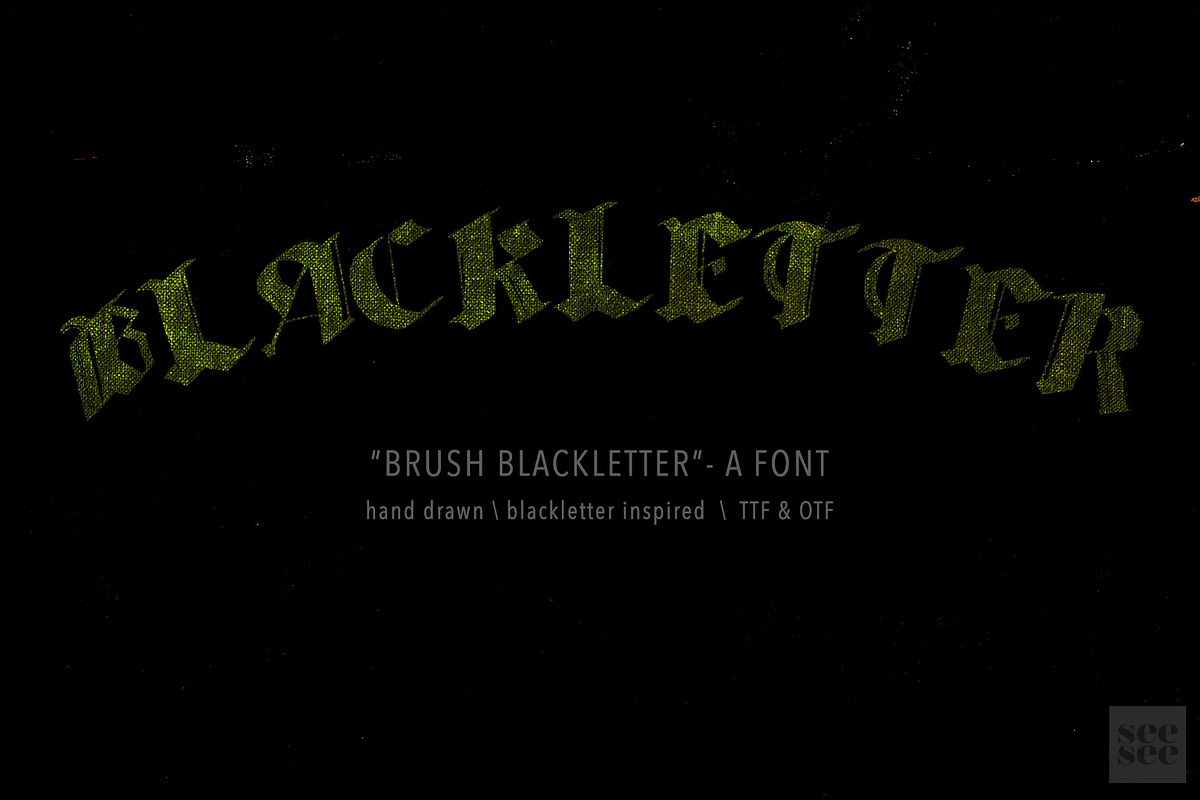 Brush Blackletter - Hand Drawn Font preview 5