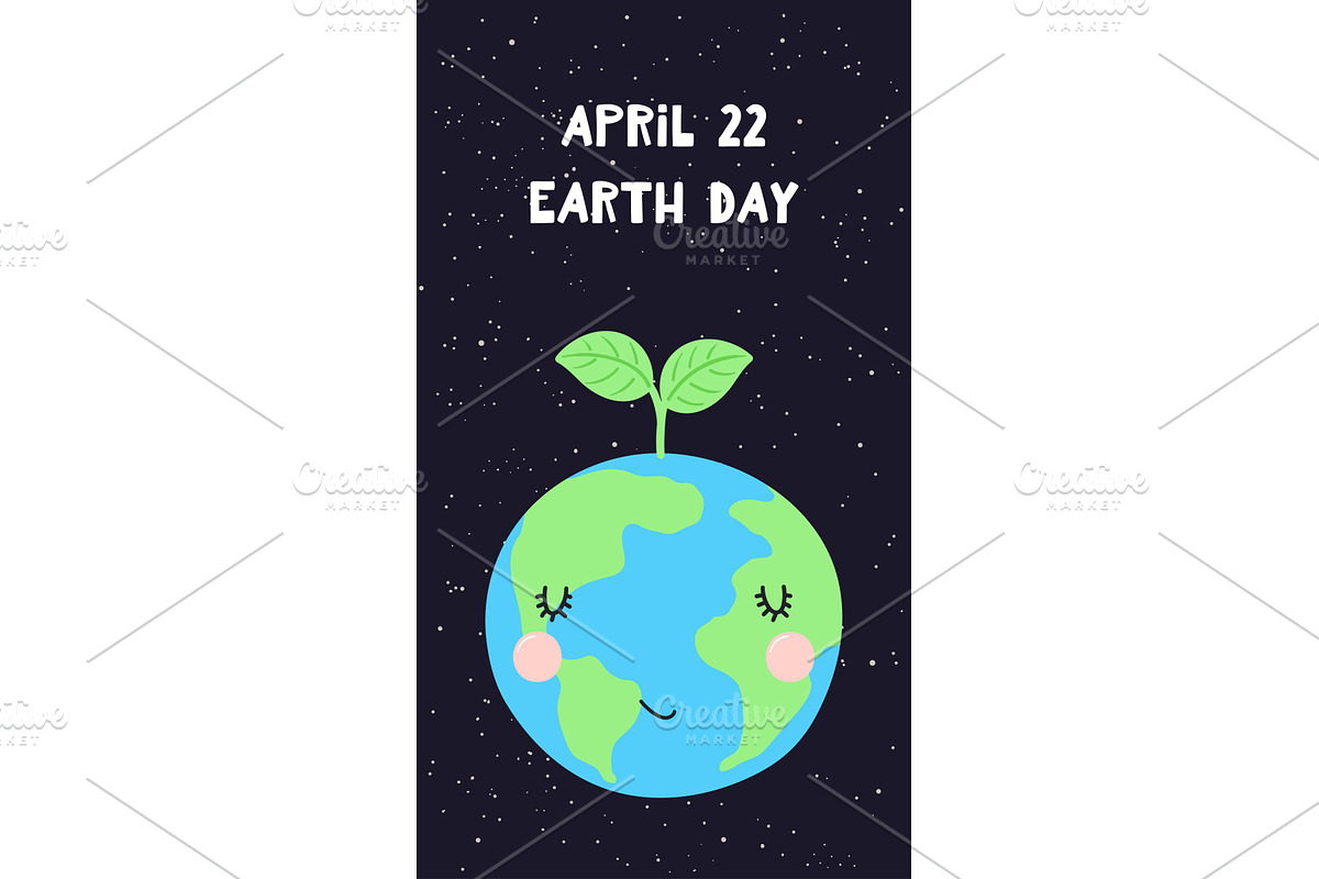 Cute planet Earth with sprout in, a Seasonal Illustration by sceptical cactus