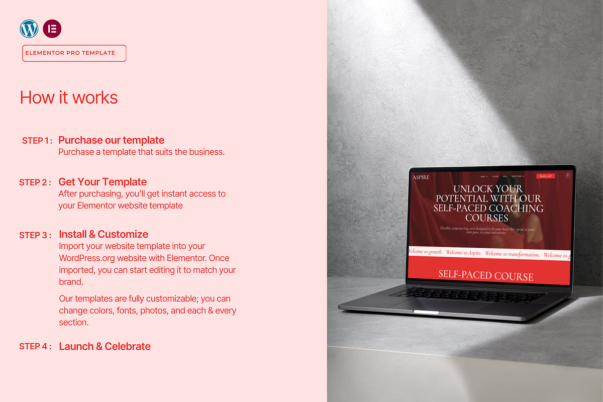 Feminine Coach WordPress Template, a WordPress Template by Web Template Market (Photo 5 of 9)