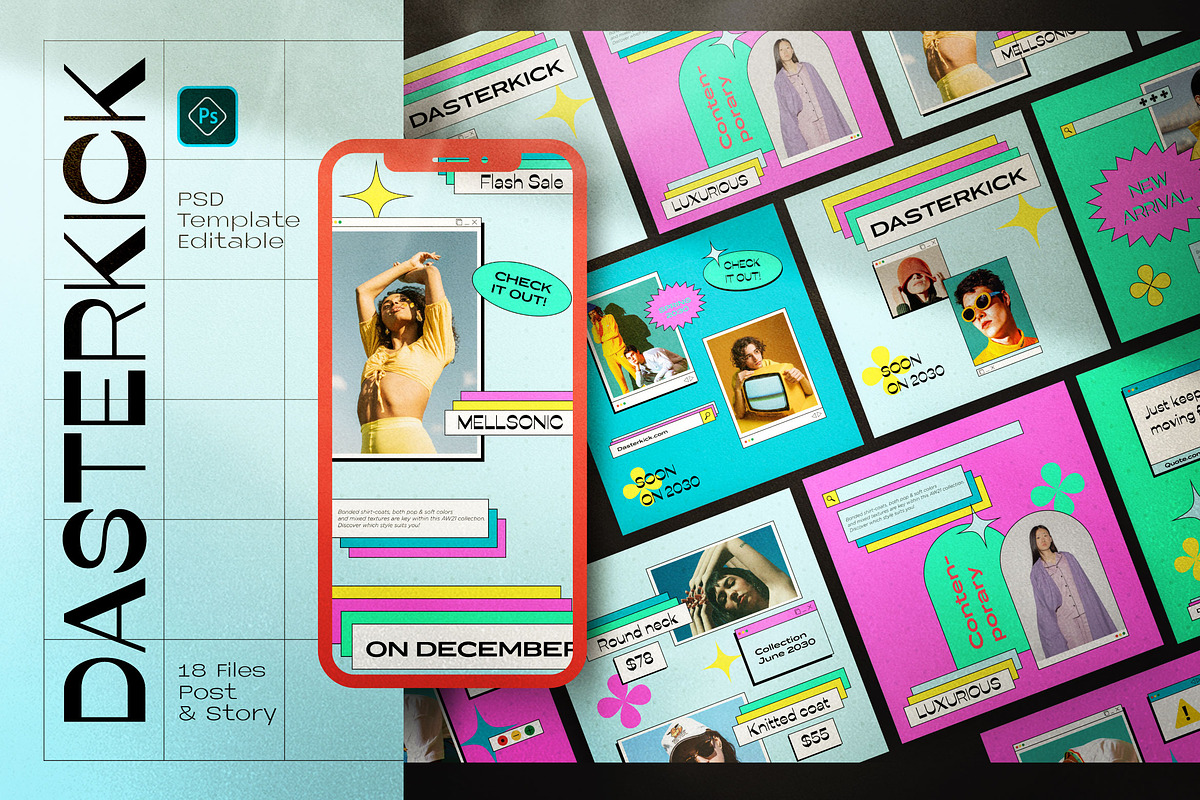 Dasterkick - Social Media Template, a Social Media Template by Dirtytemp Studio (Photo 1 of 5)
