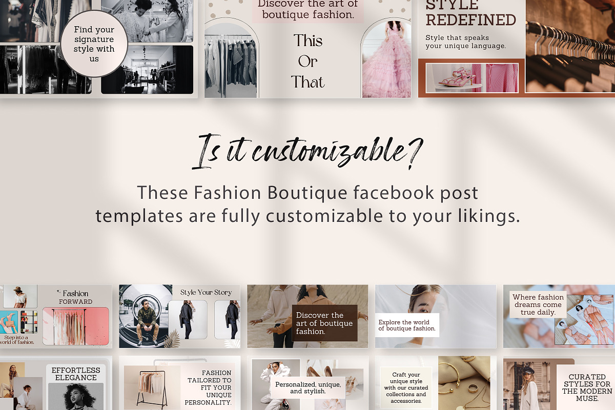Fashion Boutique Facebook Design preview 2