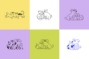 Pets And Mascots, Vector Elements