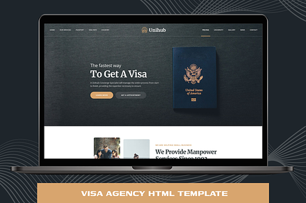 UniHub -Visa Agency Website, a HTML Template by THESOFTKING