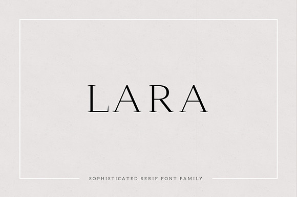 Lara - Sophisticated Serif Typeface preview 7