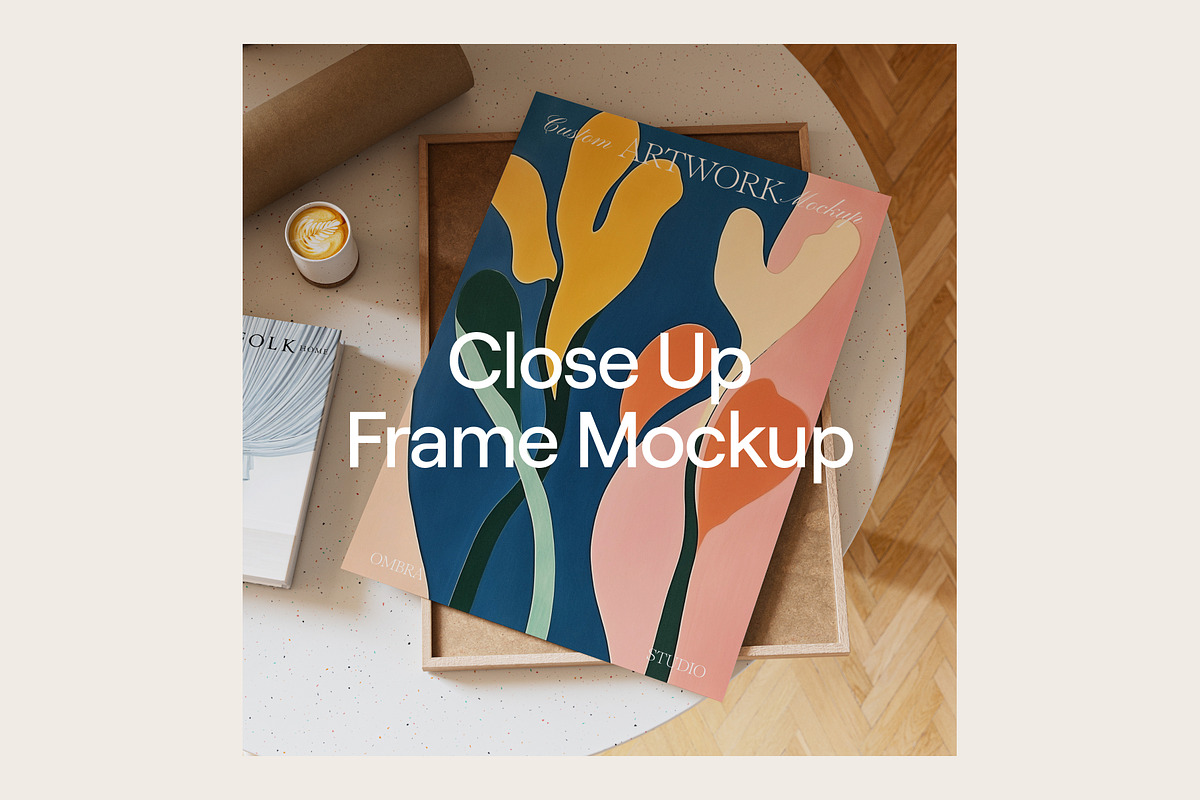 Close-up Frame Mockup Bundle DIN A, a Household Mockup by Ombra Studio (Photo 3 of 11)