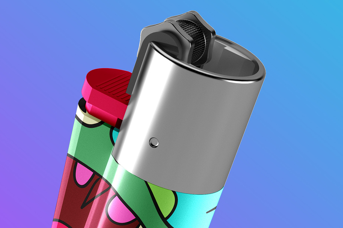 Clipper Lighter Mockup - 7 views, a Merchandise Mockup by Illusiongraphic (Photo 15 of 17)