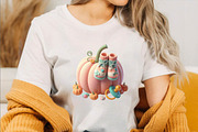 Pastel Pumpkin Sublimation Clipart B, an Illustration by SVGArt (Thumbnail 4 of 8)