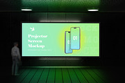 Projector Screen Mockup, an Advertising Mockup by Graphicbars (Thumbnail 2 of 5)