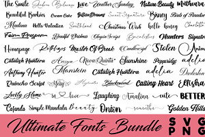 Fonts Bundle, Ultimate 50 Fonts