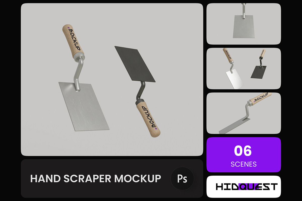 Hand Scraper Mockup, a Household Mockup by hiddemaru (Photo 1 of 4)