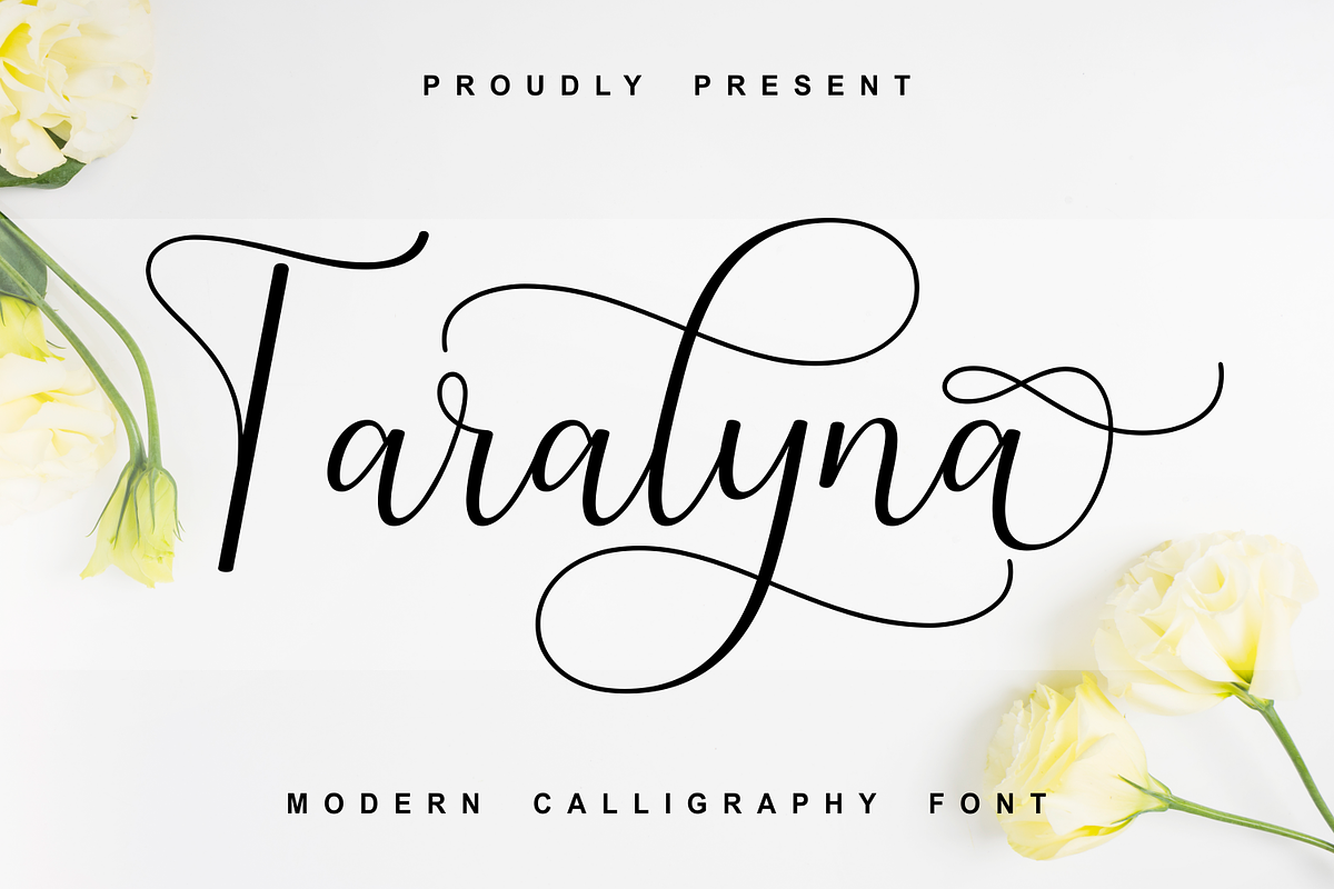 Taralyna - Calligraphy Font, a Script Font by Imiftype Studio (Photo 1 of 10)