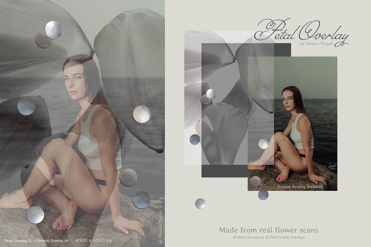 Flower Petal Textures & Foil Overlay, a Texture Graphic by Oksana Trygub (Photo 9 of 28)