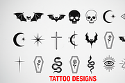 Gothic Tattoo Design Assets 65 Icons, an Object Graphic by Retouchlab (Thumbnail 2 of 4)